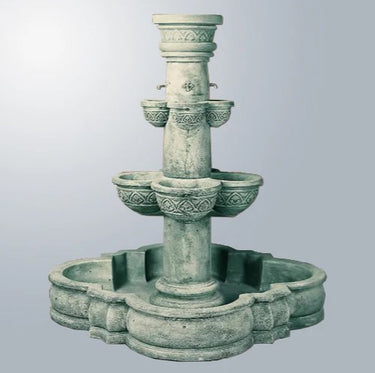 Giannini Garden Plaza Minerva Fountain With Quatrefoil Basin